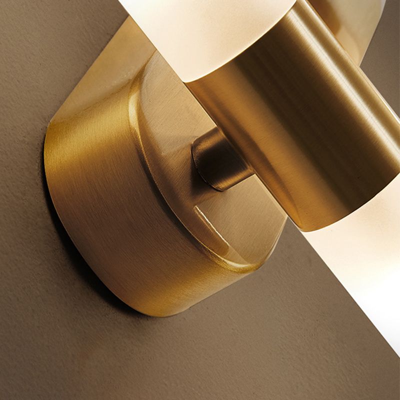 Arisha Modern Cylindrical Metal Led Wall Lamp, Gold - Lamp Copper