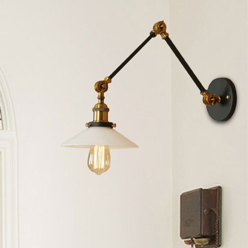 Silva Wall Lamp Retro Saucer Lampshade Metal Adjustable 2 Color, Bedroom - Lamp Copper