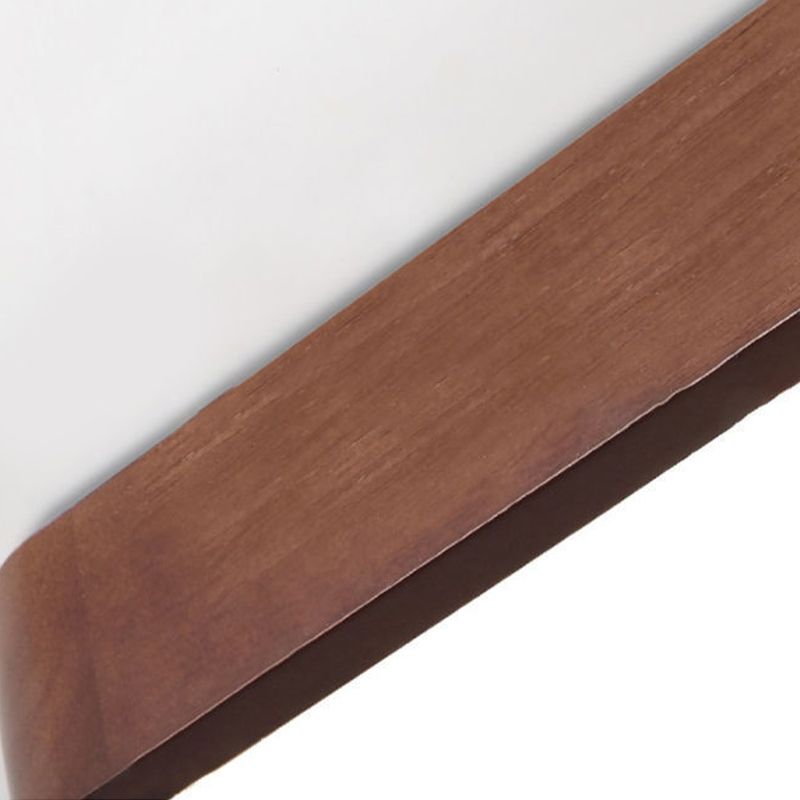 Muto Modern Geometric Walnut LED Flush Mount Ceiling Light - Lamp Copper