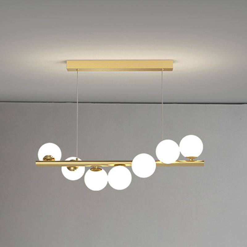 Valentina Nordic Linear LED Pendant Light, 7/9/11 Heads - Lamp Copper