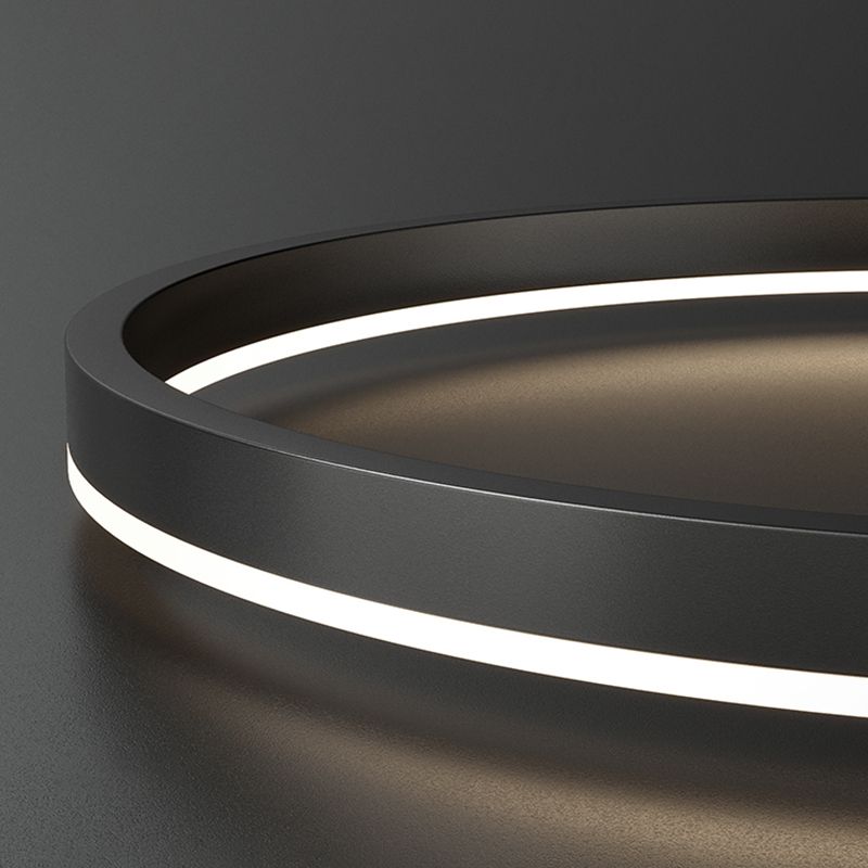 Arisha 3-Rings Black Black Modern Pendant Light - Lamp Copper