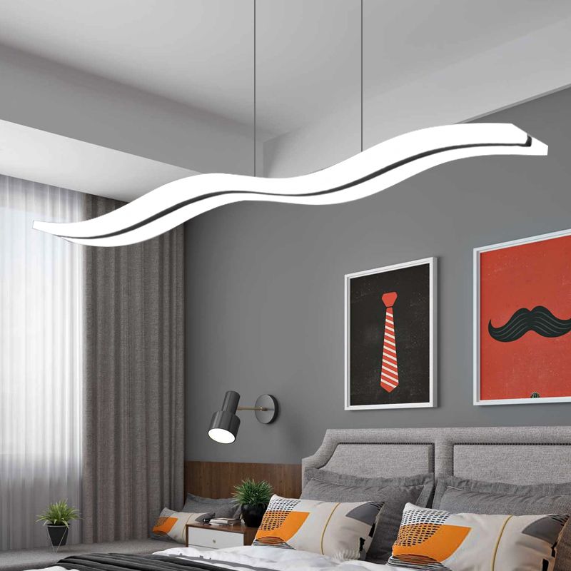 Arisha Minimalist Wave Wavy Pendant Light - Lamp Copper