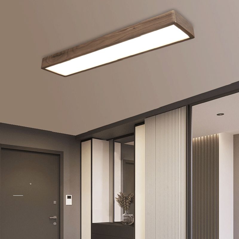 Muto Rectangular Designer Flush Mount Ceiling Light - Lamp Copper