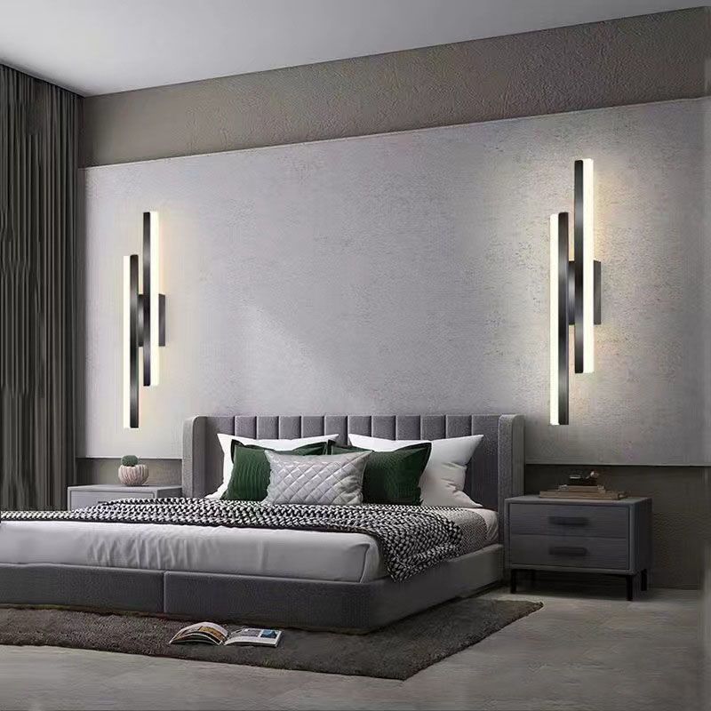 Cyral Minimalist Geometric Wall Lamp, Black/White - Lamp Copper