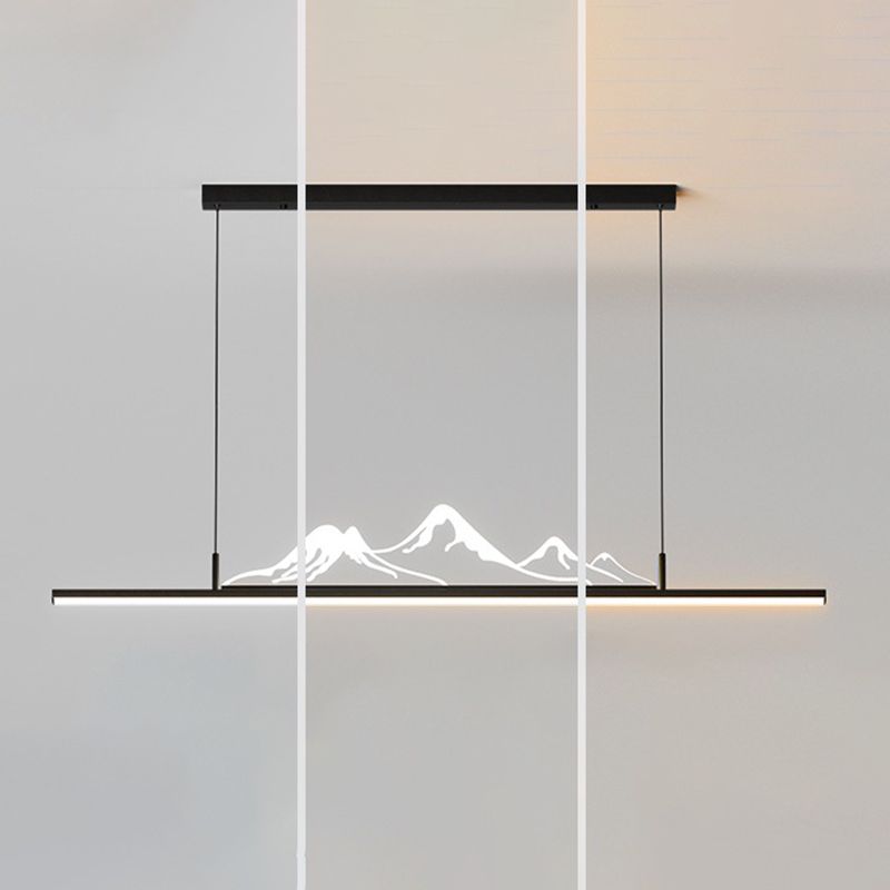 Arisha Designer Mountain Shape LED Pendant Light, Black/Gold - Lamp Copper