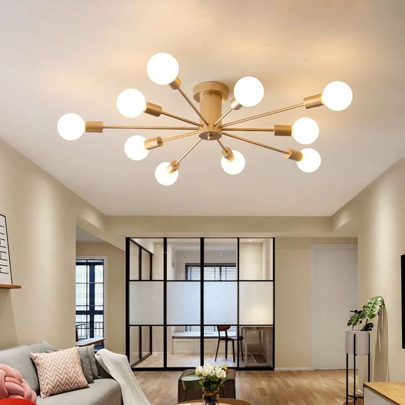 Valentina Modern Globe Bubble Flush Mount Ceiling Light - Lamp Copper