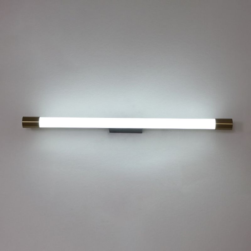 Arisha Modern Gold Mirror Front Vanity Wall Lamp, Metal/Acrylic - Lamp Copper