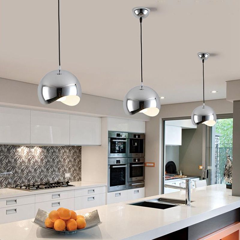 Cohen Nordic Globe Pendant Light, Metal, Kitchen Island - Lamp Copper