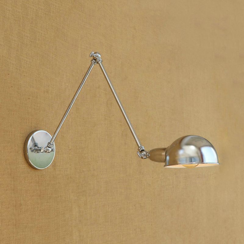 Epoch Wall Lamp Dome Minimalist, Adjustable Metal, Silver, Bedroom - Lamp Copper