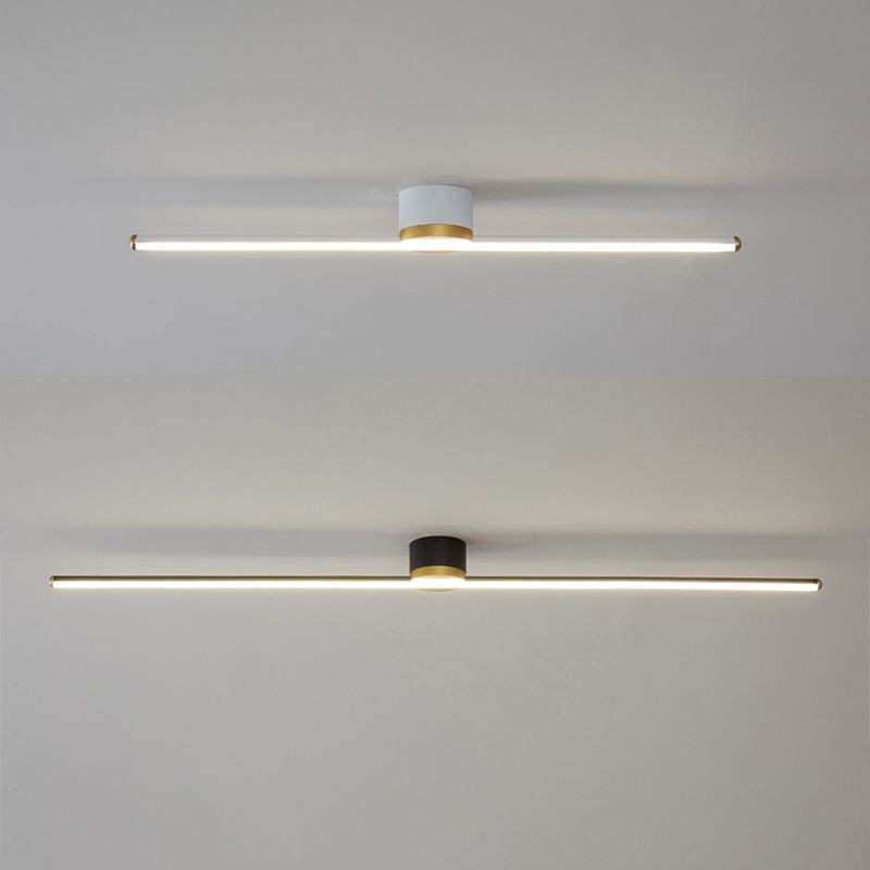 Erix Linear Flush Mount Ceiling Light - Lamp Copper