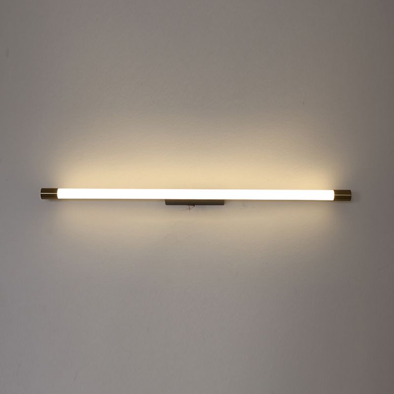 Arisha Modern Gold Mirror Front Vanity Wall Lamp, Metal/Acrylic - Lamp Copper