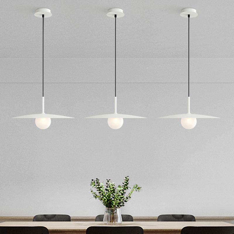 Arisha Modern Dish-shaped Metal Pendant Light, Black/White/Grey - Lamp Copper