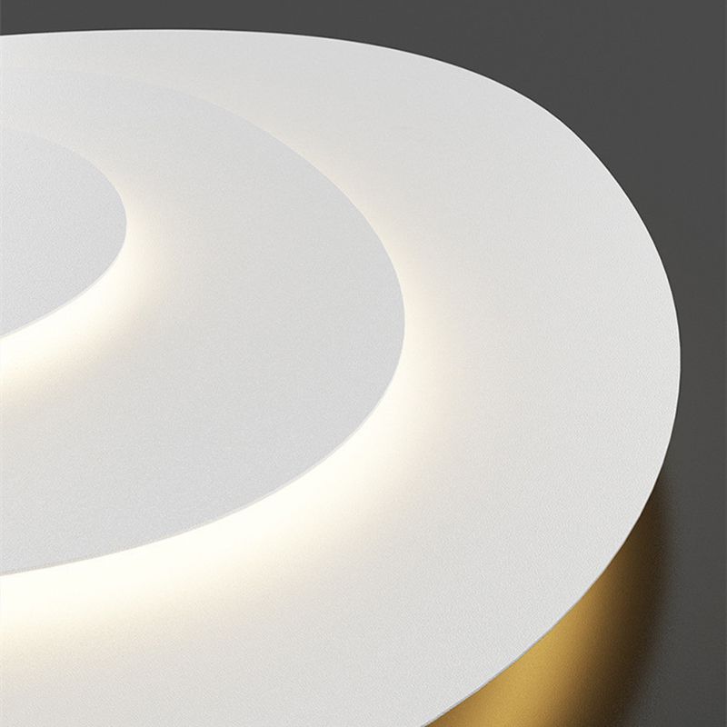 Arisha Modern Unique Shape LED White Flush Mount Ceiling Light Bedroom - Lamp Copper