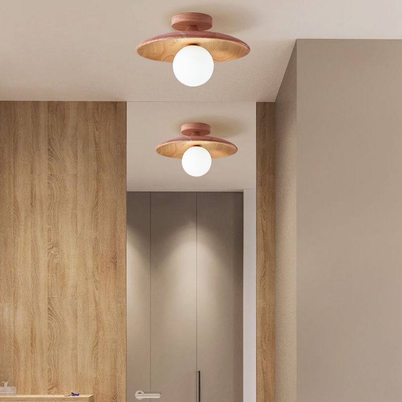 Oaki Flush Mount Ceiling Light - Lamp Copper