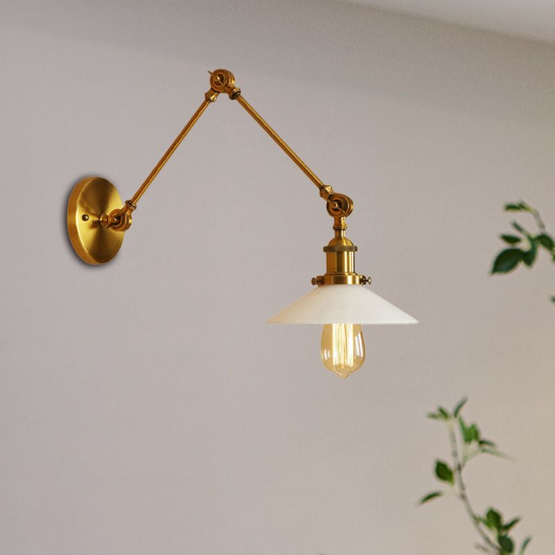 Silva Wall Lamp Retro Saucer Lampshade Metal Adjustable 2 Color, Bedroom - Lamp Copper