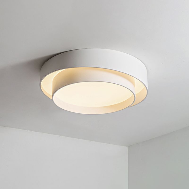 Arux Nordic Art Deco Circular Flush Mount Ceiling Light - Lamp Copper