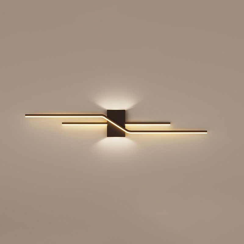 Arisha Minimalist Linear Metal Vanity Wall Light - Lamp Copper