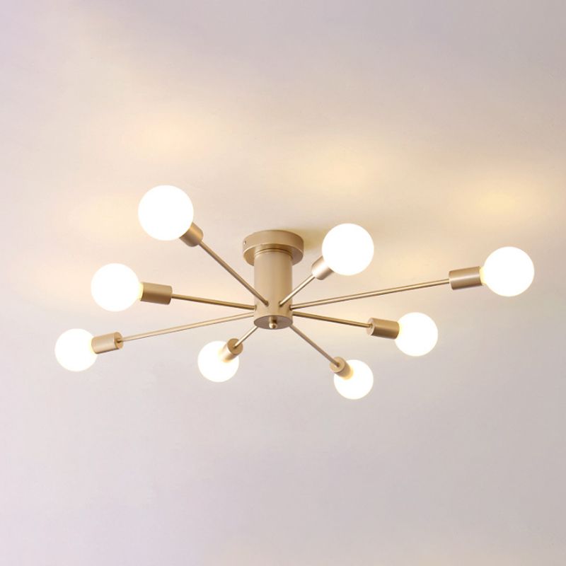 Valentina Modern Globe Bubble Flush Mount Ceiling Light - Lamp Copper