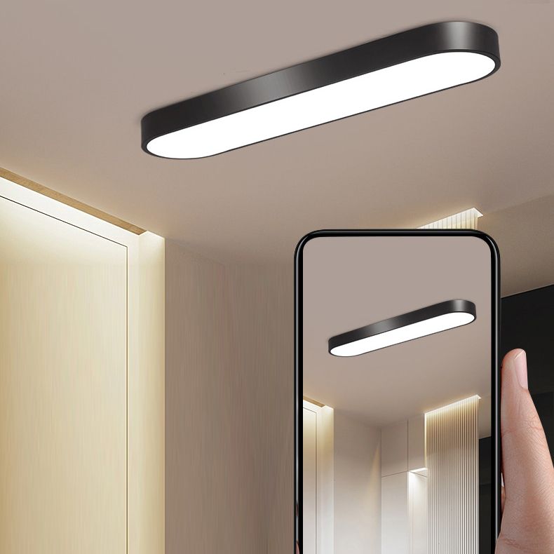 Arisha Oval Flush Mount LED Ceiling Light, Black/White/Grey/Gold - Lamp Copper