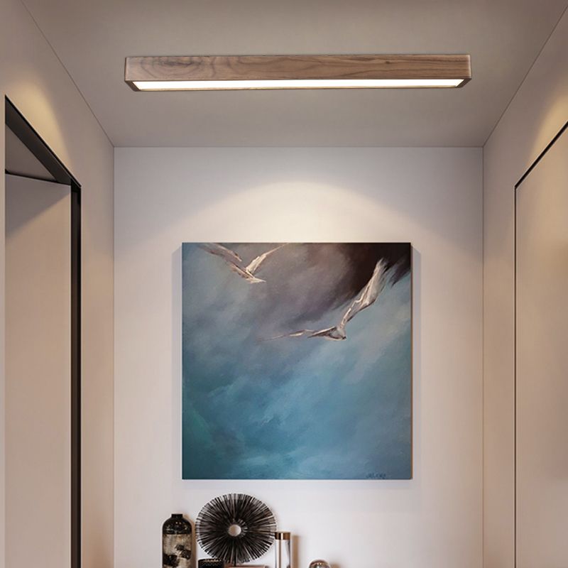 Muto Rectangular Designer Flush Mount Ceiling Light - Lamp Copper