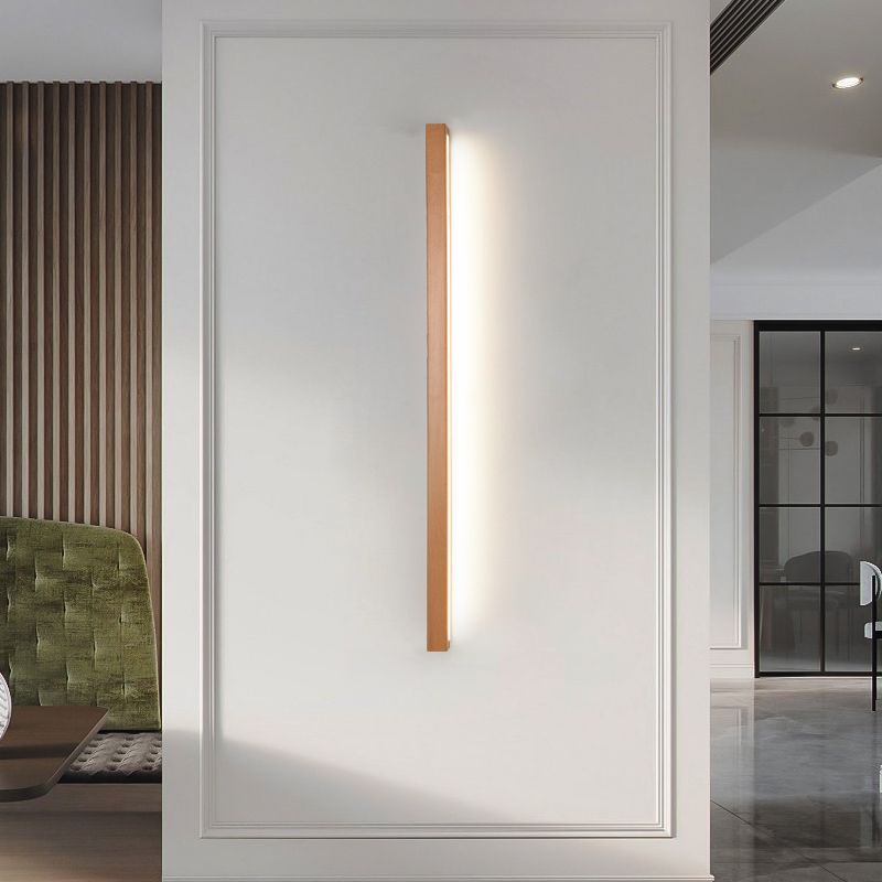 Muto Linear Mirror Wooden Front Vanity Wall Lamp - Lamp Copper