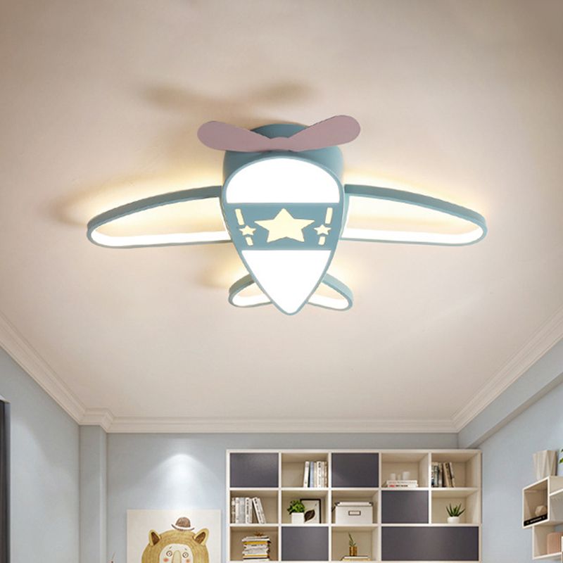 Valentina Modern Airplane Shaped Flush Mount Ceiling Light - Lamp Copper