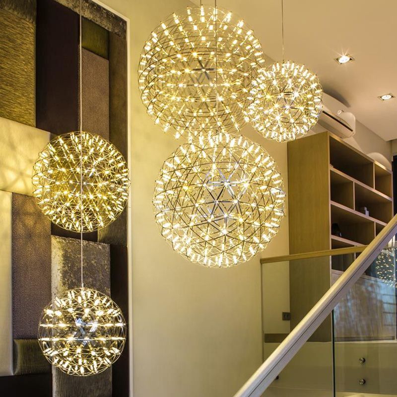 Arisha Firework Art Deco Orbit Shade Pendant Light - Lamp Copper