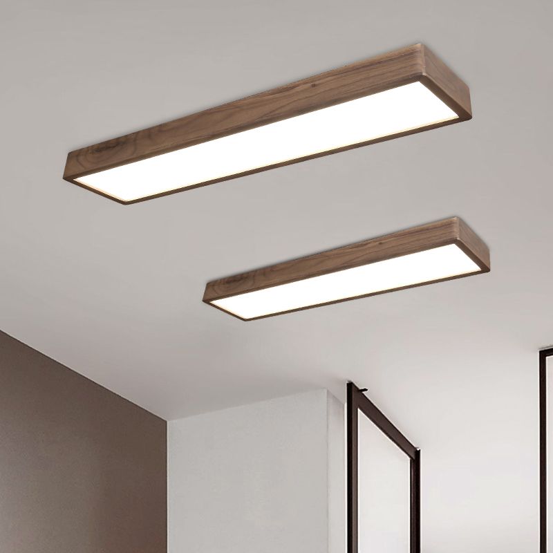 Muto Rectangular Designer Flush Mount Ceiling Light - Lamp Copper