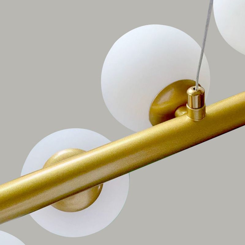 Valentina Nordic Linear LED Pendant Light, 7/9/11 Heads - Lamp Copper