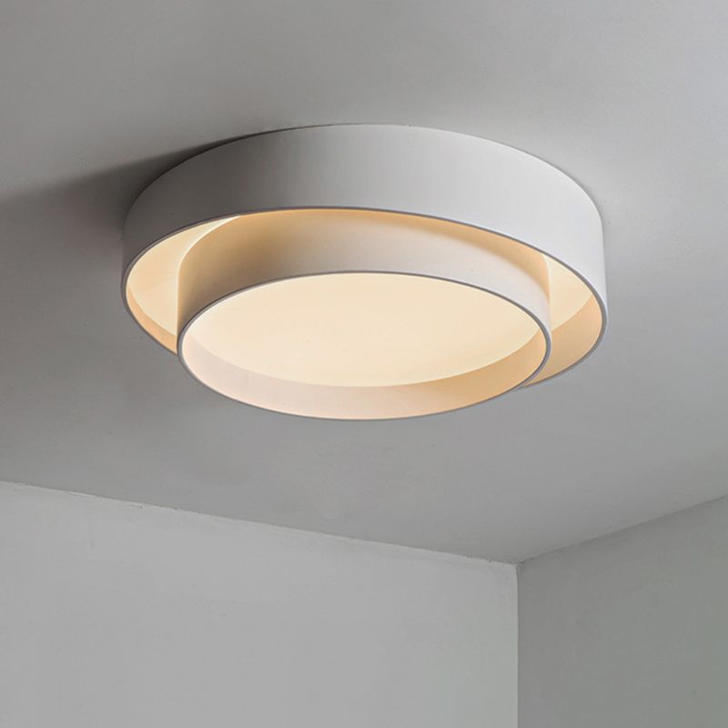 Arux Nordic Art Deco Circular Flush Mount Ceiling Light - Lamp Copper