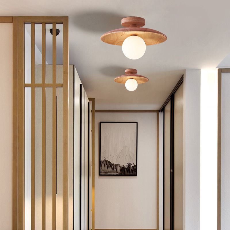 Oaki Flush Mount Ceiling Light - Lamp Copper