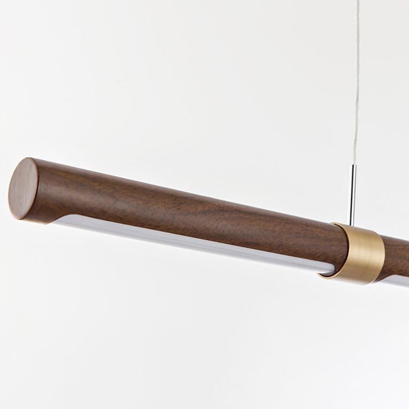 Muto Modern Minimalist Pendant Light, Metal Water Transfer Wood - Lamp Copper