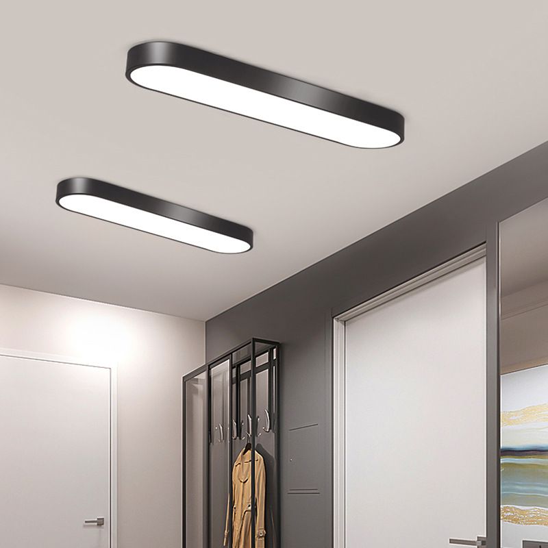 Arisha Oval Flush Mount LED Ceiling Light, Black/White/Grey/Gold - Lamp Copper