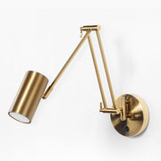 Aria Wall Lamp Cylindrical Adjustable Lamp Pole Metal Brass, Bedroom - Lamp Copper