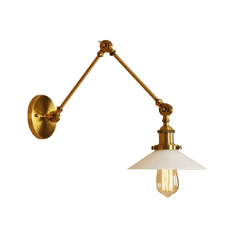 Silva Wall Lamp Retro Saucer Lampshade Metal Adjustable 2 Color, Bedroom - Lamp Copper