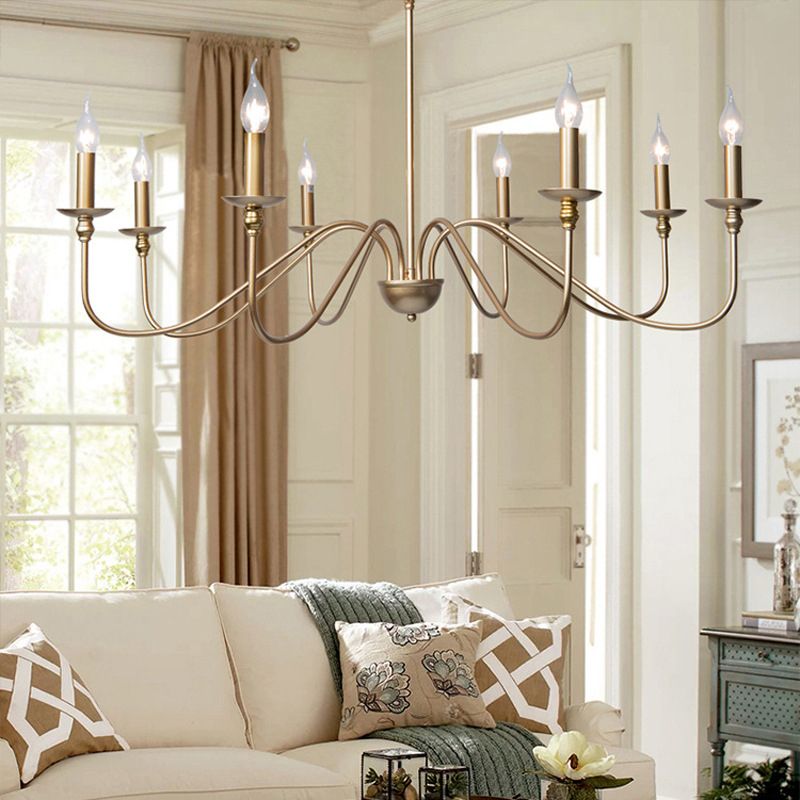 Orix Retro Vintage Candle Metal Chandelier - Lamp Copper