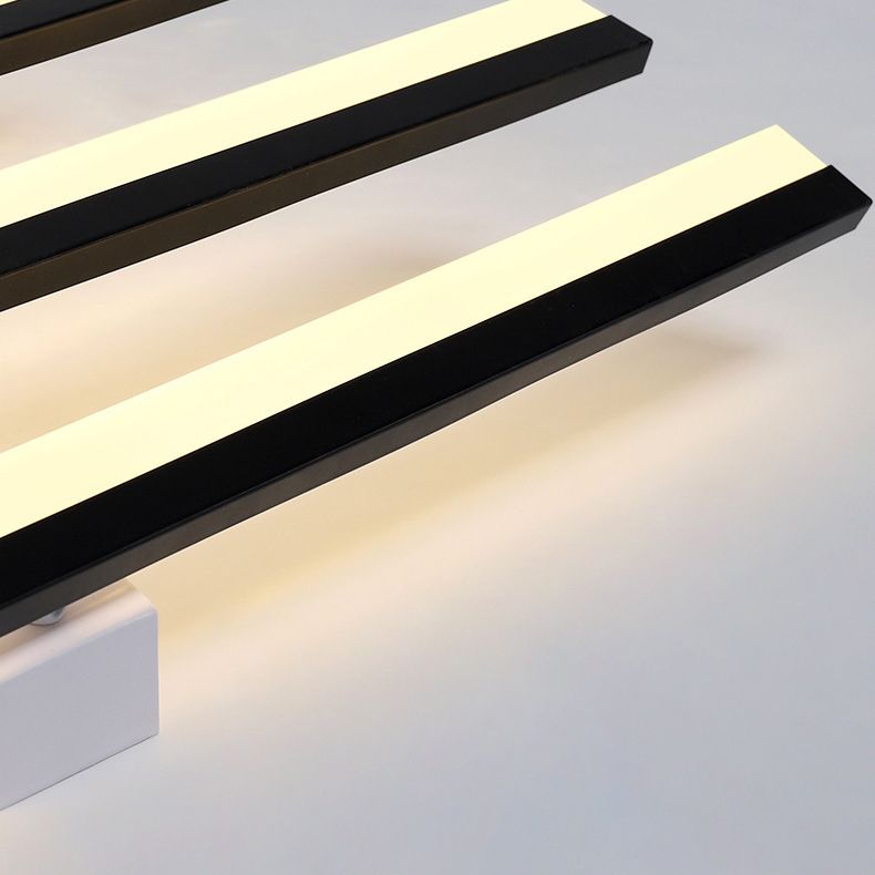Arisha Flush Mount Ceiling Light Linear Modern,Wave Black, Living Room - Lamp Copper