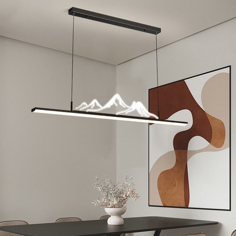 Arisha Designer Mountain Shape LED Pendant Light, Black/Gold - Lamp Copper