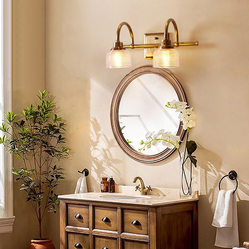 Arisha Prismatic Glass Vanity Wall Lamp - Lamp Copper