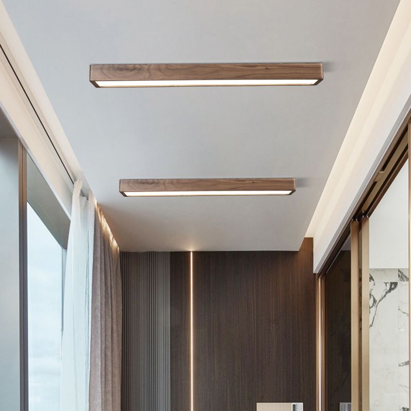 Muto Rectangular Designer Flush Mount Ceiling Light - Lamp Copper
