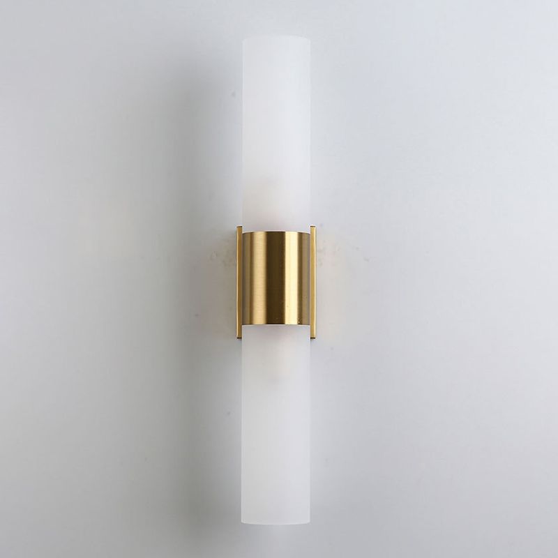Arisha Modern Double Headed Metal Glass Vanity Wall Lamp, Black/Gold - Lamp Copper