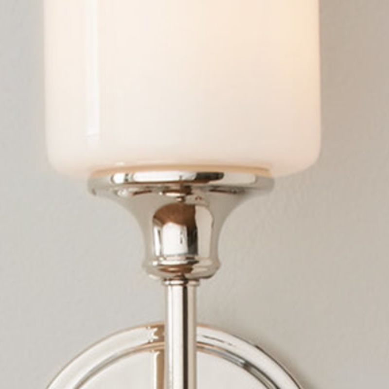 Arisha Milky Glass Mirror Front Vanity Wall Lamp, 2 Colour - Lamp Copper