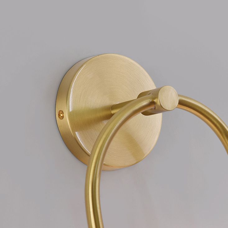 Valentina Modern Arc Globe Glass Wall Lamp, Brass, Living Room - Lamp Copper