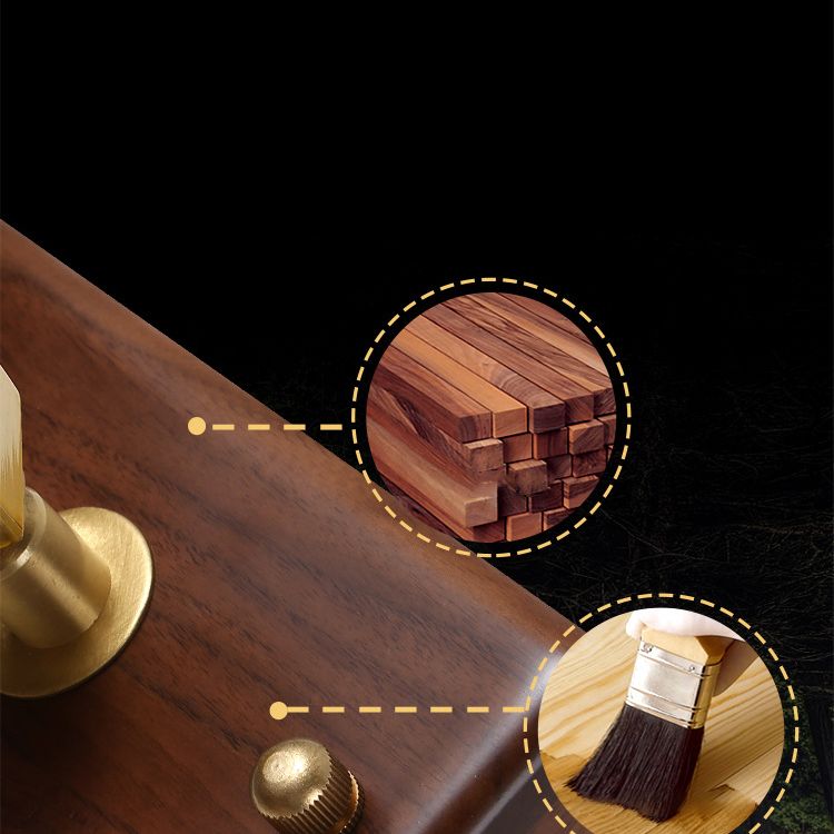 Muto Vanity Rotatable Mirror Front Vanity Wall Lamp, Wood - Lamp Copper