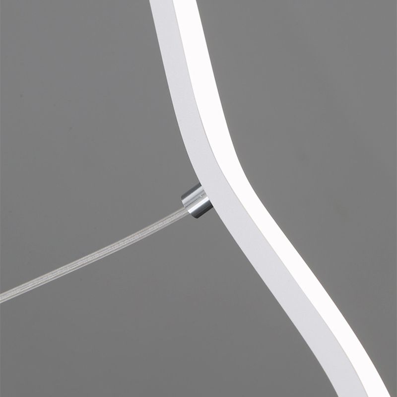 Arisha Wave Linear Pendant Light, Black/White - Lamp Copper