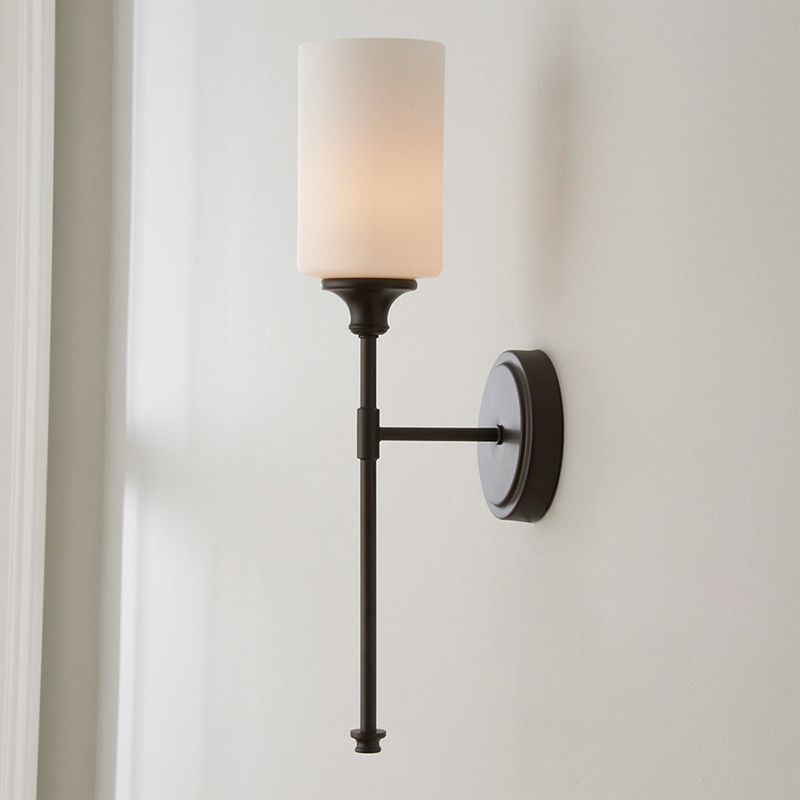 Tiffany Nordic Vanity Metal Glass Minimalism Wall Lamp, Black/Silver - Lamp Copper