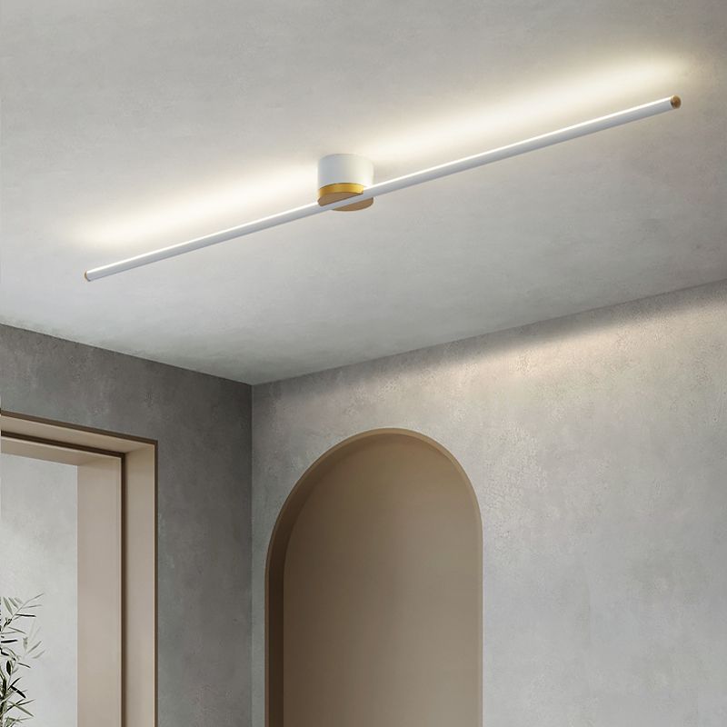 Erix Linear Flush Mount Ceiling Light - Lamp Copper