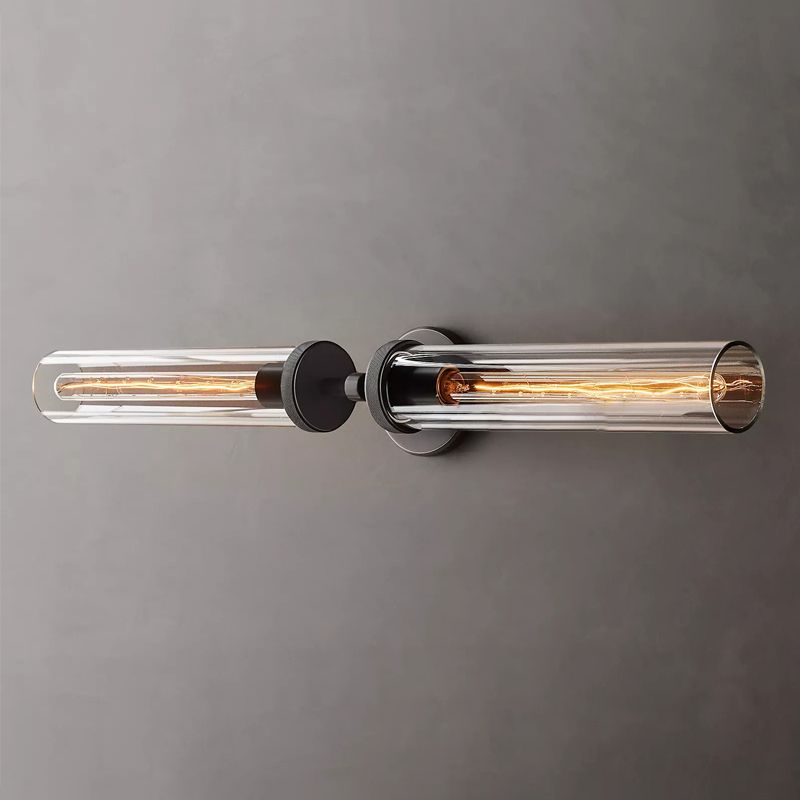 Arisha Modern Cylindrical Metal Led Wall Lamp, Black/Copper - Lamp Copper