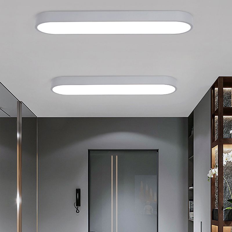 Arisha Oval Flush Mount LED Ceiling Light, Black/White/Grey/Gold - Lamp Copper