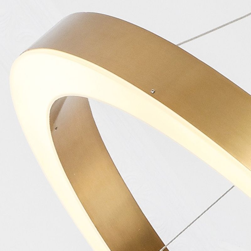 Arisha Modern Ring Metal Pendant Light, Gold - Lamp Copper